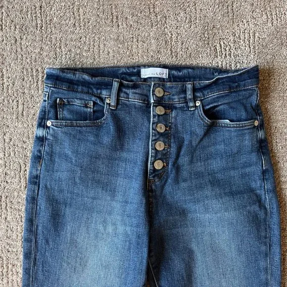 LOFT Women's Skinny Jeans - Dark Blue - Picture 3 of 5